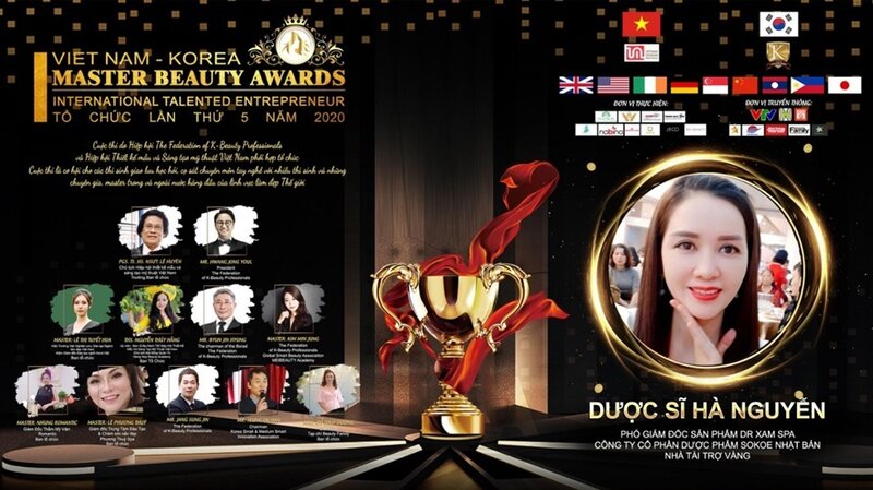 Dược sĩ Hà Nguyễn – Phó giám đốc nhãn hàng Dr.Xam Spa – nhà tài trợ vàng cuộc thi: “Dr.Xam Spa vinh dự và tự hào khi được đồng hành cùng cuộc thi Master Beauty Awards năm 2020.”